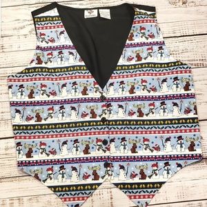 Snowman and Reindeer Christmas Vest